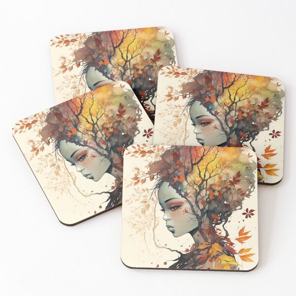 Item preview, Watercolor autumn lady designed and sold by haroulita.