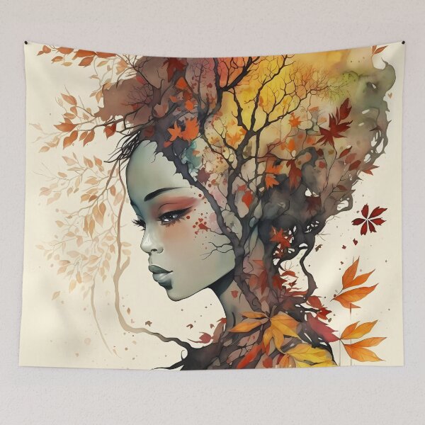 Item preview, Watercolor autumn lady designed and sold by haroulita.
