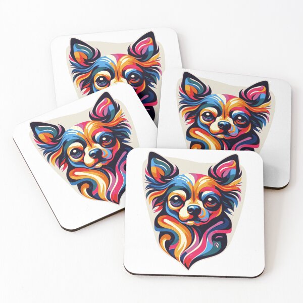 Item preview, Bulduski abstract portrait of a Chihuahua Colorful Essence designed and sold by mawlik.
