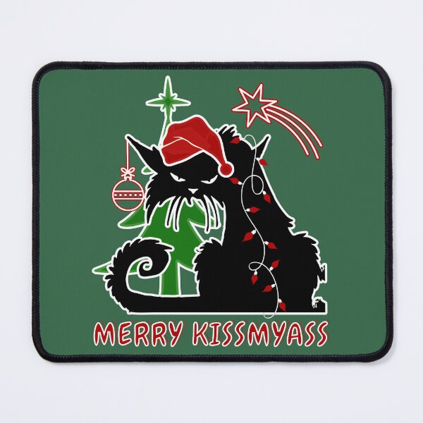 Item preview, Merry Kissmyass Funny Cat Christmas designed and sold by nicksvp.
