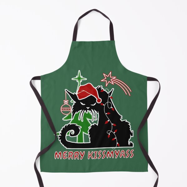 Item preview, Merry Kissmyass Funny Cat Christmas designed and sold by nicksvp.