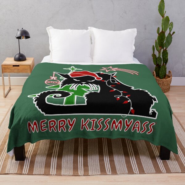 Item preview, Merry Kissmyass Funny Cat Christmas designed and sold by nicksvp.