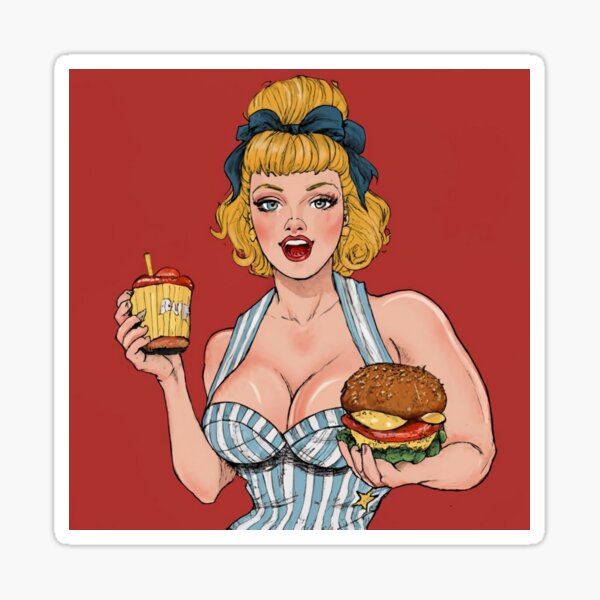 Cutie and The Burger 2. Sticker