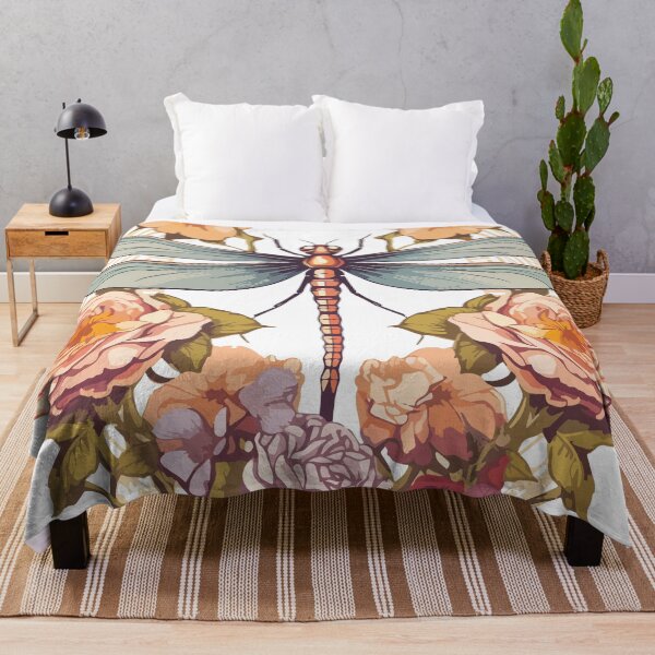 Item preview, Art Nouveau - Dragonfly and flowers designed and sold by ArtNouveau-Deco.