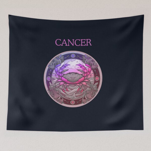 Item preview, Cancer  Zodiac- Horescope/SunSign Theme  on  blue back ground designed and sold by CosmicNook1.