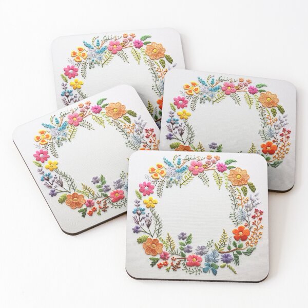 Item preview, Colorful round flower frame designed and sold by silent-violin.