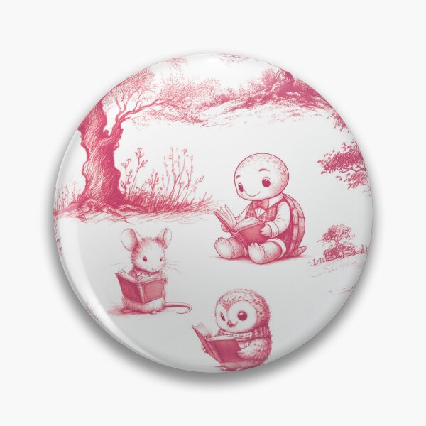 Item preview, Forest Readers Toile in Red designed and sold by hellcom.