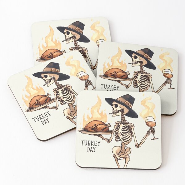 Item preview, Skeleton Turkey Day Thanksgiving designed and sold by CreepyCornerArt.
