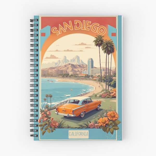 Item preview, San Diego Vintage Retro Poster: California's Coastal Charm designed and sold by Ceemko's Vintage Corner.