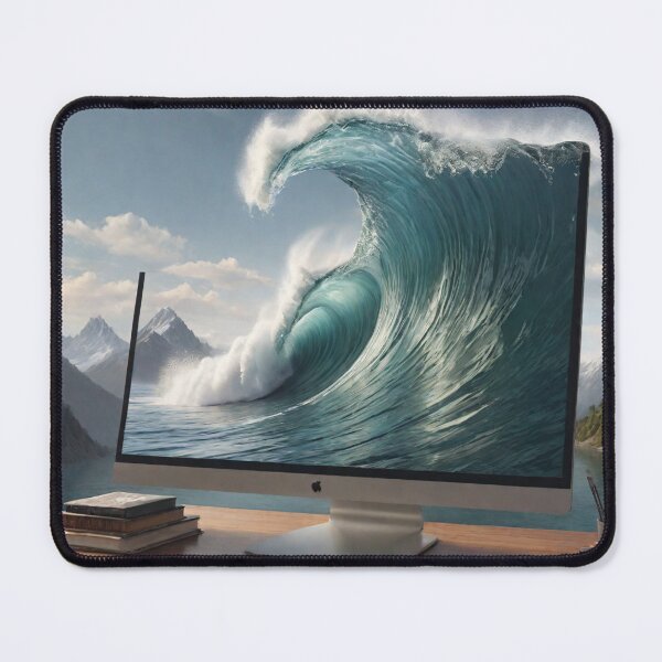 Item preview, Wave Coming Out of a Computer - Cool Art designed and sold by joejiing.