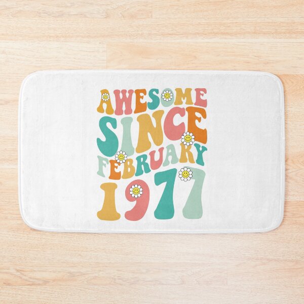 Item preview, Awesome Since February 1977 | Made In 1977 | Retro Groovy Birthday designed and sold by Christina-grich.
