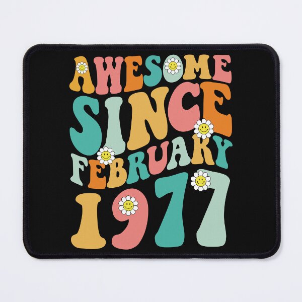 Item preview, Awesome Since February 1977 | Made In 1977 | Retro Groovy Birthday designed and sold by Christina-grich.