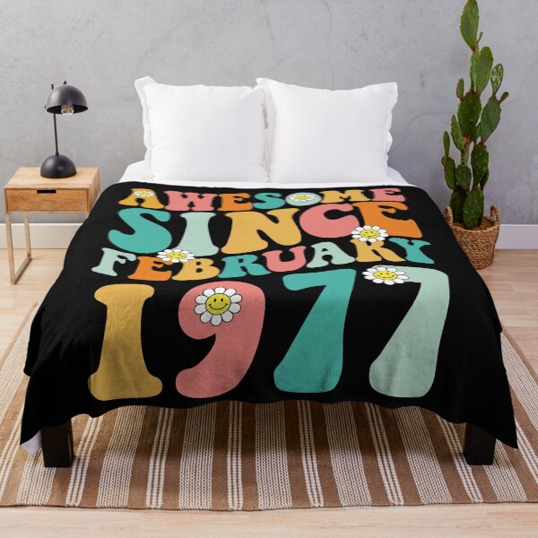 Item preview, Awesome Since February 1977 | Made In 1977 | Retro Groovy Birthday designed and sold by Christina-grich.