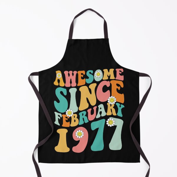 Item preview, Awesome Since February 1977 | Made In 1977 | Retro Groovy Birthday designed and sold by Christina-grich.