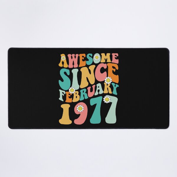 Item preview, Awesome Since February 1977 | Made In 1977 | Retro Groovy Birthday designed and sold by Christina-grich.