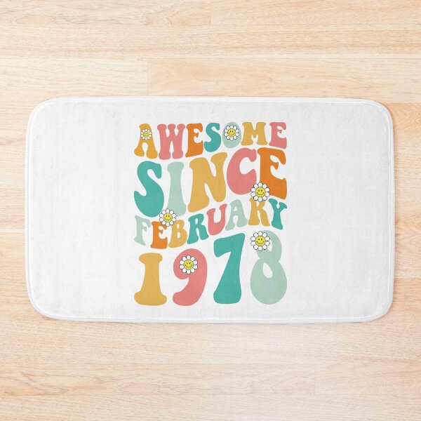 Item preview, Awesome Since February 1978 | Made In 1978 | Retro Groovy Birthday designed and sold by Christina-grich.