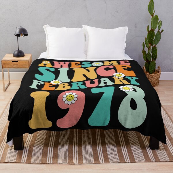 Item preview, Awesome Since February 1978 | Made In 1978 | Retro Groovy Birthday designed and sold by Christina-grich.