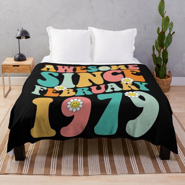 Item preview, Awesome Since February 1979 | Made In 1979 | Retro Groovy Birthday designed and sold by Christina-grich.