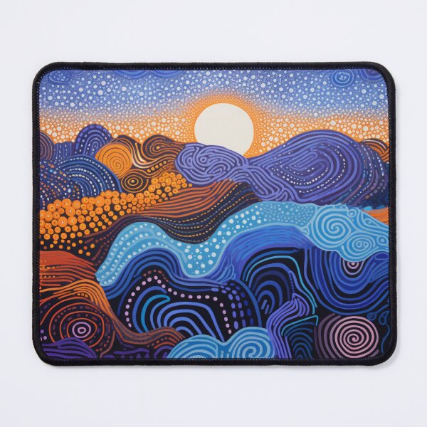 Item preview, Aboriginal Inspired Dot Art - With Waves and Sunrise Abstract designed and sold by GrinGalore.