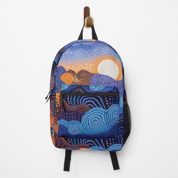 Item preview, Aboriginal Inspired Dot Art - With Waves and Sunrise Abstract designed and sold by GrinGalore.
