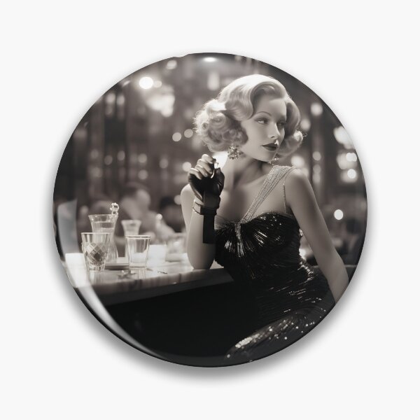 Item preview, Glamorous socialite in the noir era designed and sold by AI-Only Creations.