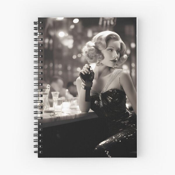 Item preview, Glamorous socialite in the noir era designed and sold by AI-Only Creations.