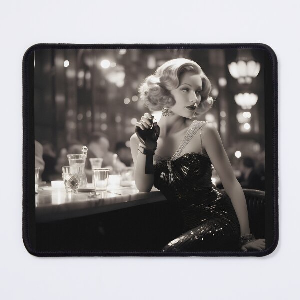 Item preview, Glamorous socialite in the noir era designed and sold by AI-Only Creations.