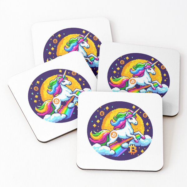 Item preview, Crypto Magic: 8-Bit Unicorn with Bitcoin Symbol designed and sold by PixelPunkster.
