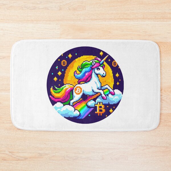 Item preview, Crypto Magic: 8-Bit Unicorn with Bitcoin Symbol designed and sold by PixelPunkster.