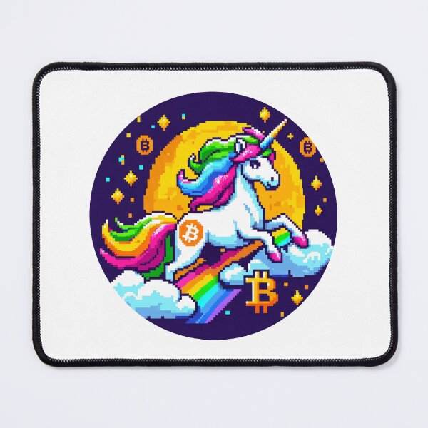 Item preview, Crypto Magic: 8-Bit Unicorn with Bitcoin Symbol designed and sold by PixelPunkster.