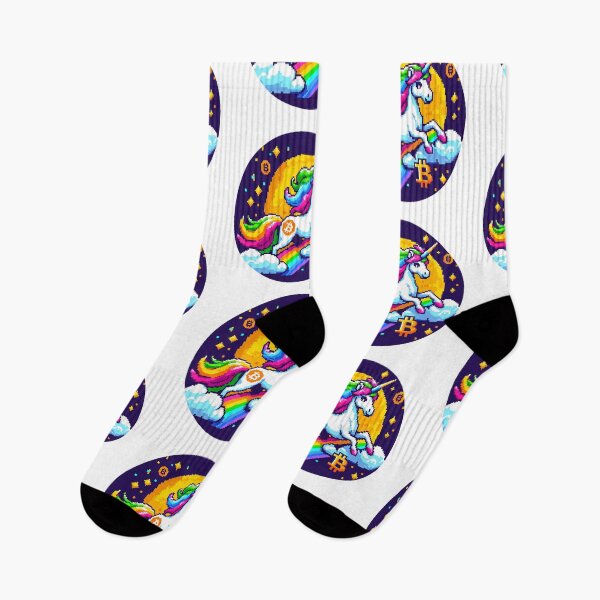 Item preview, Crypto Magic: 8-Bit Unicorn with Bitcoin Symbol designed and sold by PixelPunkster.