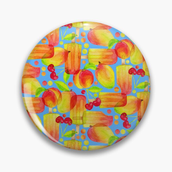 Item preview, Summer Mango Pop on Blue designed and sold by MilaMooDesigns.