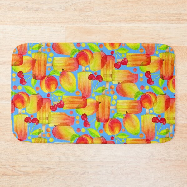 Item preview, Summer Mango Pop on Blue designed and sold by MilaMooDesigns.