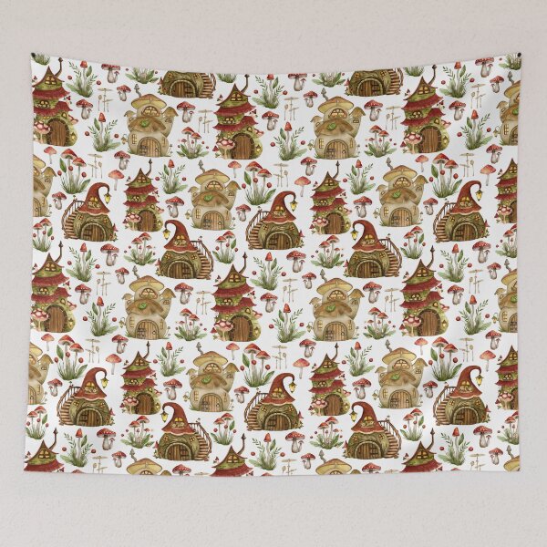 Item preview, Whimsical Mushroom watercolor illustration  designed and sold by JaniceLalonde.