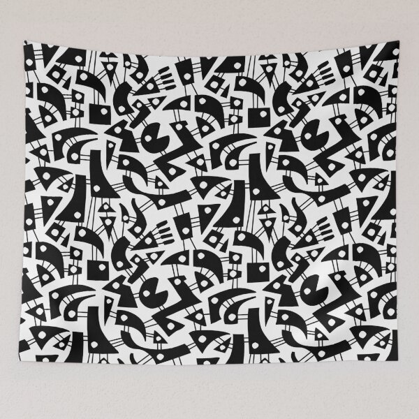 Item preview, Abstract Shapes 180318 - Black on White designed and sold by Artberry.