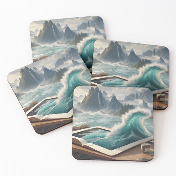 Item preview, Wave Coming Out of a Book - Cool Art designed and sold by joejiing.