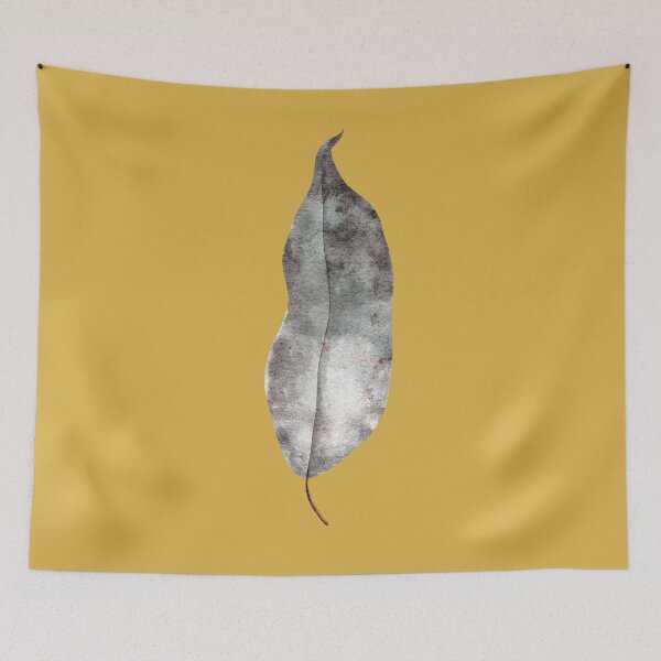 Item preview, Dry grey tree leaf in watercolors designed and sold by TinyFlowerArt.