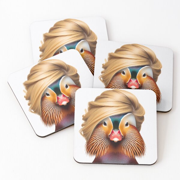Item preview, Seductive blond-haired mandarin duck 2 Animals designed and sold by RAINBOWGLASS.