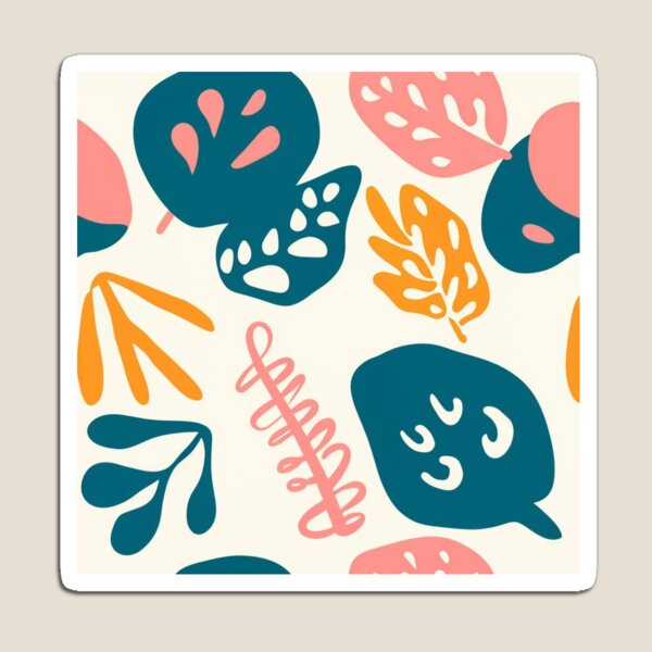 Artikelvorschau, Bright Spring / Clear Spring pattern, skin-tone matching, personal color analysis, PCA, leaves entworfen und verkauft von look4seasons.