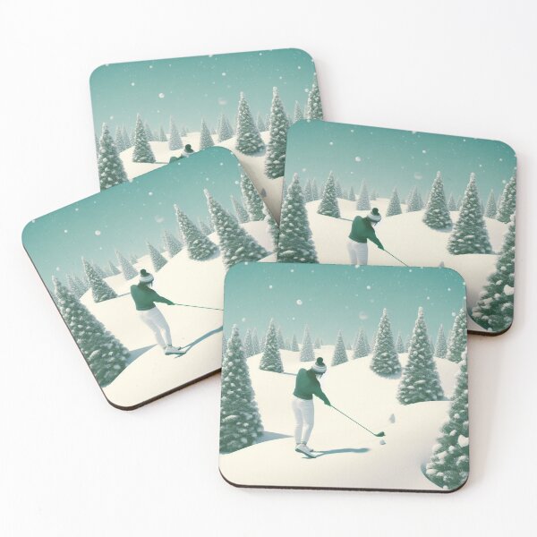 Artikelvorschau, Golfen im Schnee entworfen und verkauft von HeadTurningArt.