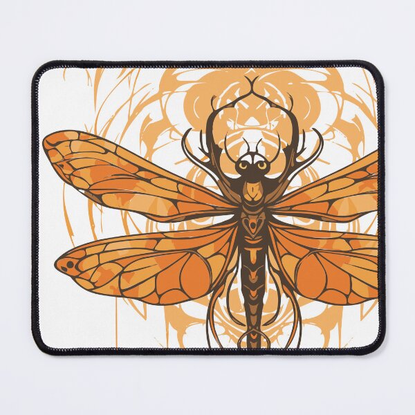 Item preview, Art Nouveau - orange Dragonfly designed and sold by ArtNouveau-Deco.