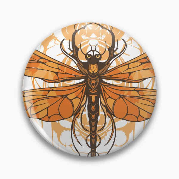 Item preview, Art Nouveau - orange Dragonfly designed and sold by ArtNouveau-Deco.
