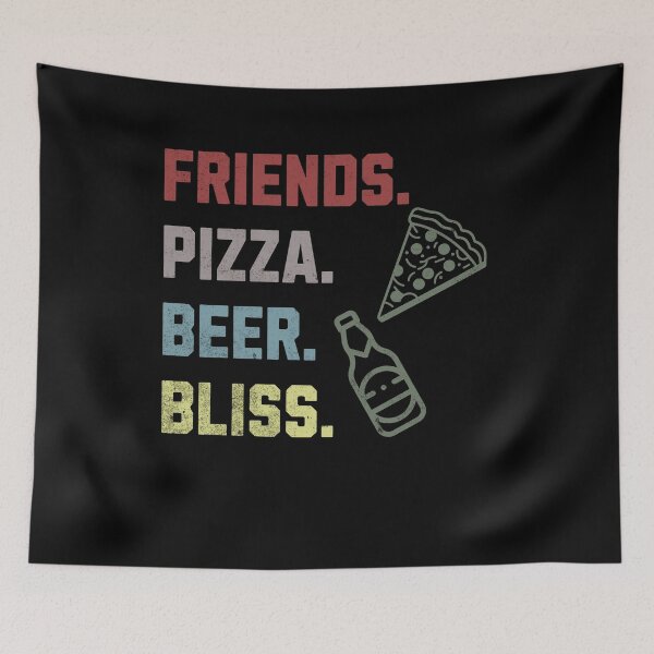 Item preview, Friends Pizza Beer Bliss for Pizza Lovers in Retro Style designed and sold by All Year Round.