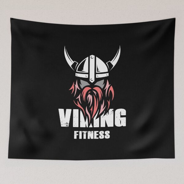 Item preview, red beard viking symbol beard beards fitness strength training strongman weight training bodybuilding designed and sold by AndreMi.