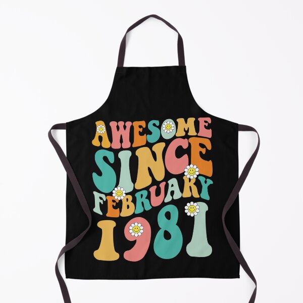 Item preview, Awesome Since February 1981 | Made In 1981 | Retro Groovy Birthday designed and sold by Christina-grich.
