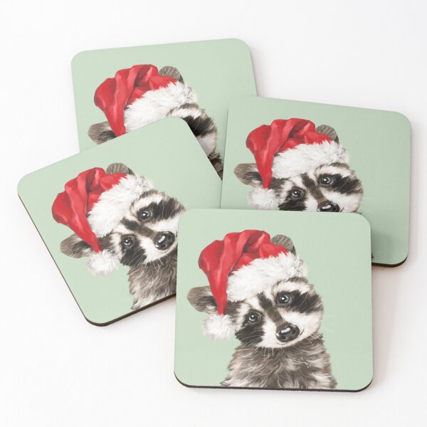 Item preview, Christmas Raccoon in Pink designed and sold by bignosework.