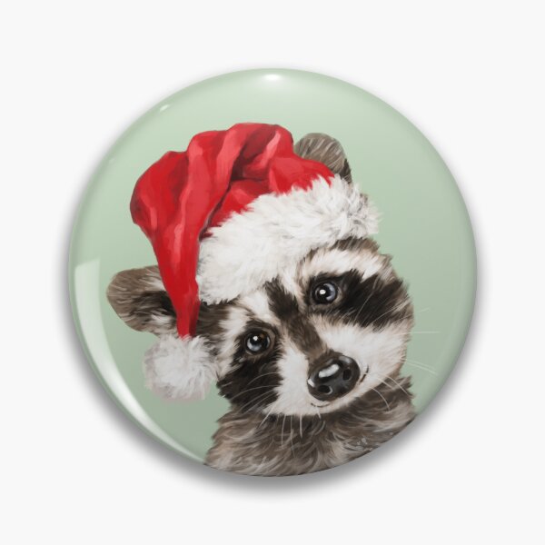 Item preview, Christmas Raccoon in Pink designed and sold by bignosework.