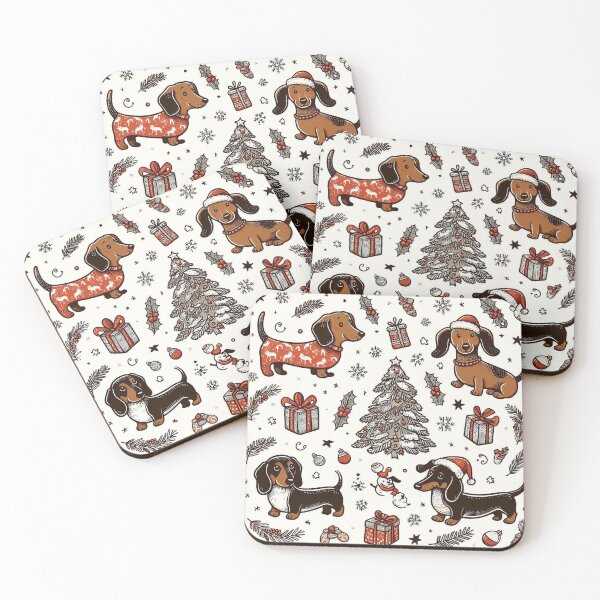 Item preview, Christmas daschunds pattern designed and sold by thebennington12.