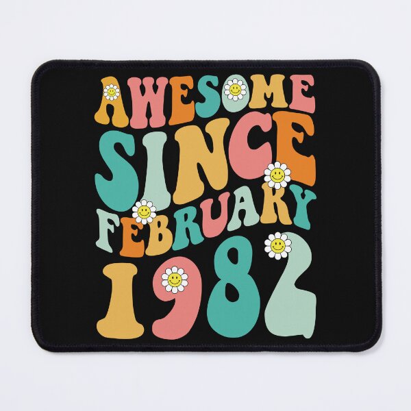 Item preview, Awesome Since February 1982 | Made In 1982 | Retro Groovy Birthday designed and sold by Christina-grich.
