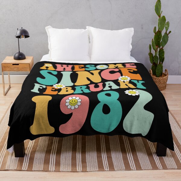 Item preview, Awesome Since February 1982 | Made In 1982 | Retro Groovy Birthday designed and sold by Christina-grich.